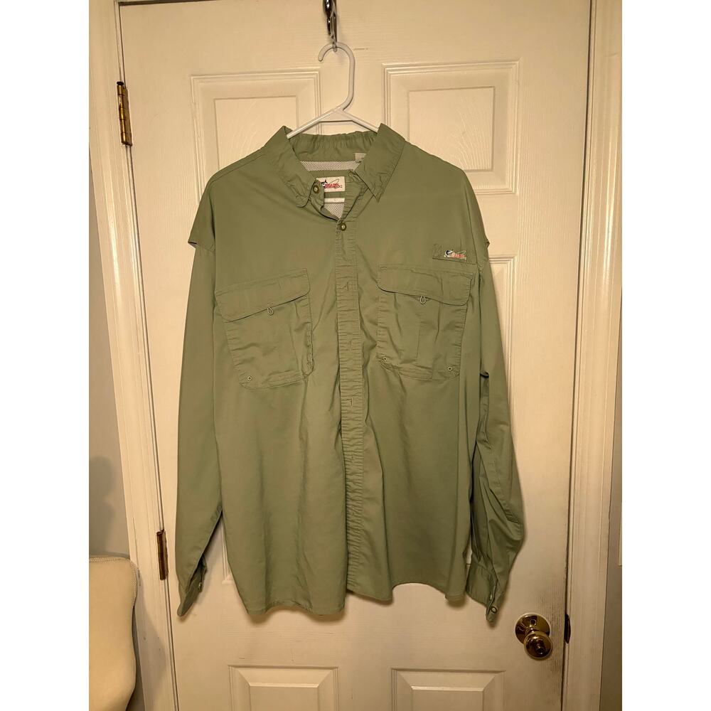 Worldwide Sportsman‎ men’s fishing shirt olive green long sleeve XL